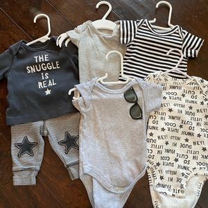 Short sleeve shirts & long sleeve top & pants